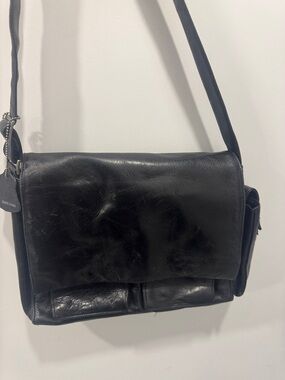Black Genuine Leather Shoulder Bag